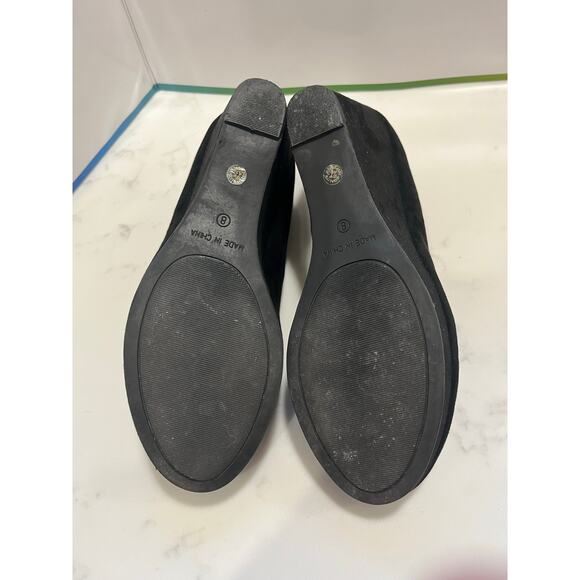Suede Black Wedges Size 8 - Ana - Kenny - Excellent Condition - Picture 6 of 8